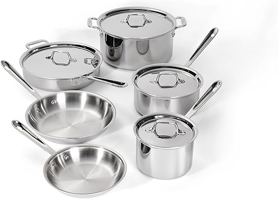 All-Clad D3 stainless steel induction cookware set