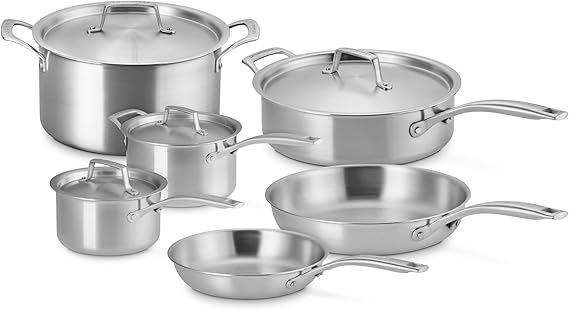 Le Creuset Essential stainless steel induction cookware set