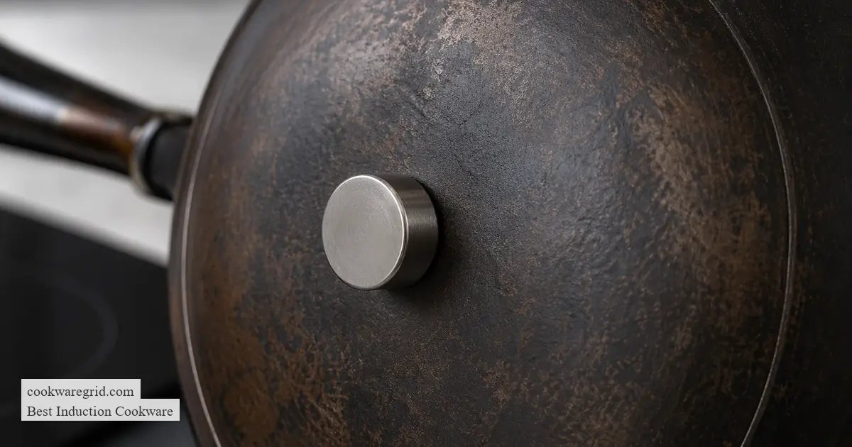 A cast iron skillet beside a stainless steel pan on an induction cooktop