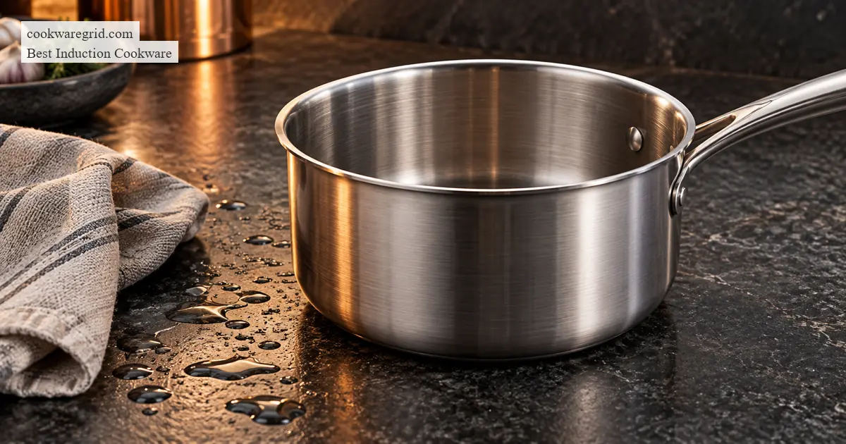 do sealed rims matter in stainless steel induction cookware? shown on a modern induction cooktop